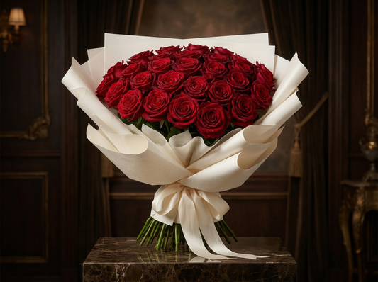25-Red rose bouquet