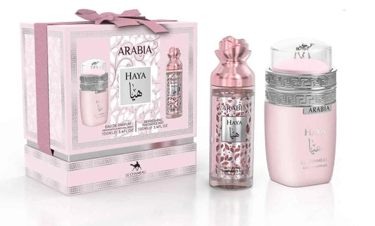 2 in 1 Arabia Haya gift set by Le Chameau – Eau de Parfum for Women (100ml)